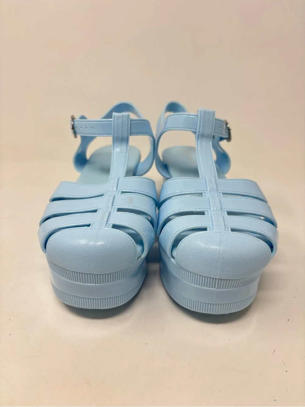Jeffrey Campbell platform blue candied jelly sandals size 10